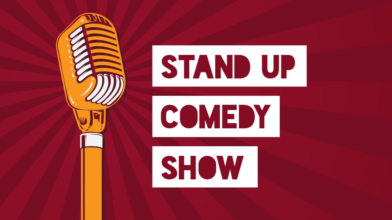 Stand-Up Comedy Show Microphone YouTube Thumbnail Template
