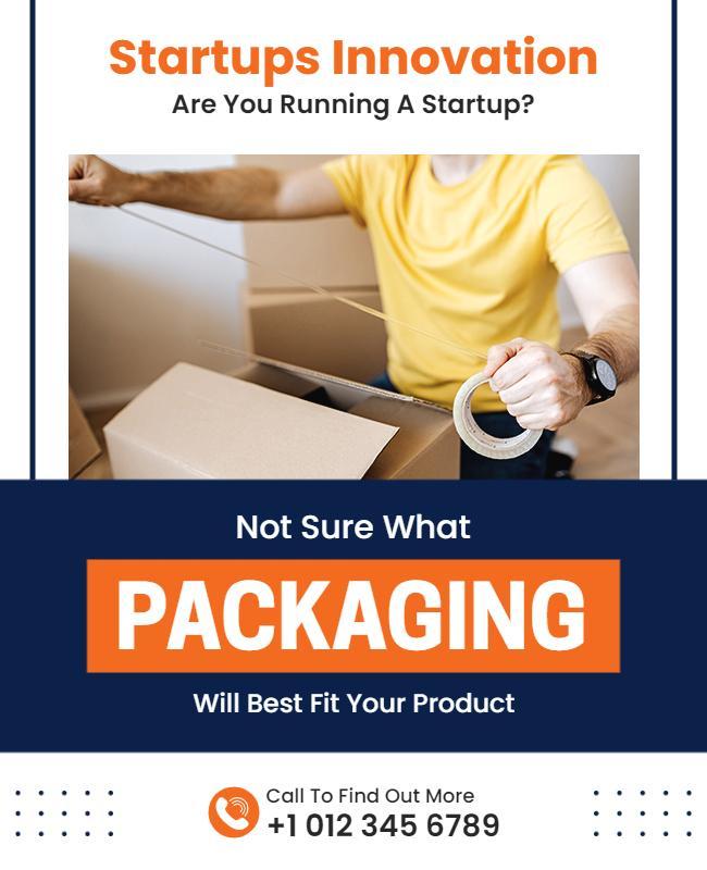 Startup Product Packaging Solutions Flyer Template