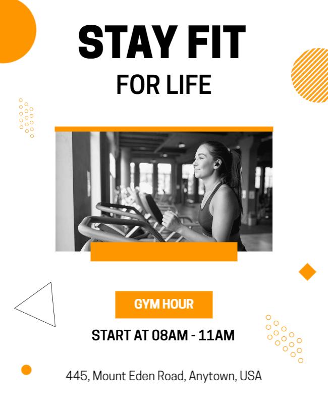 Stay Fit Abstract Flyer Template