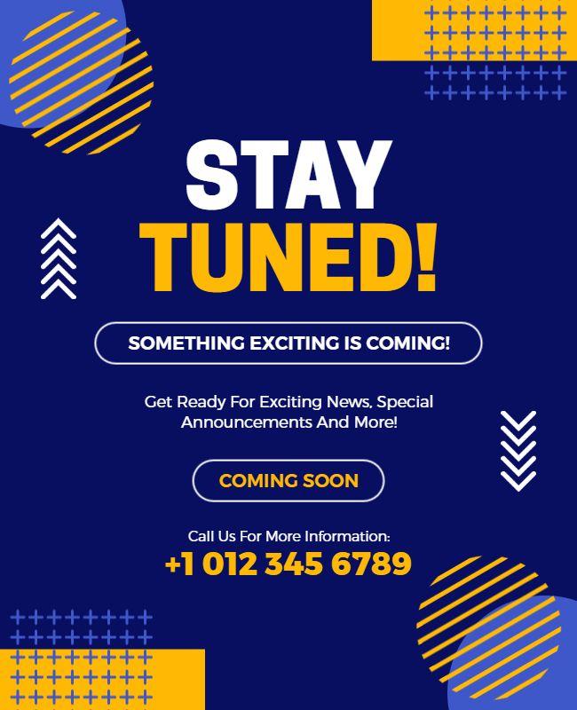 Stay Tuned Exciting Announcement Flyer Template