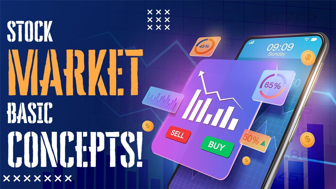 Stock Market Basics Concepts Technology YouTube Thumbnail Template