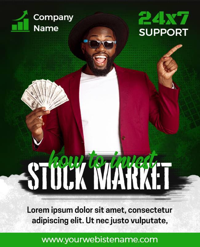 Stock Market Investment Workshop Flyer Template