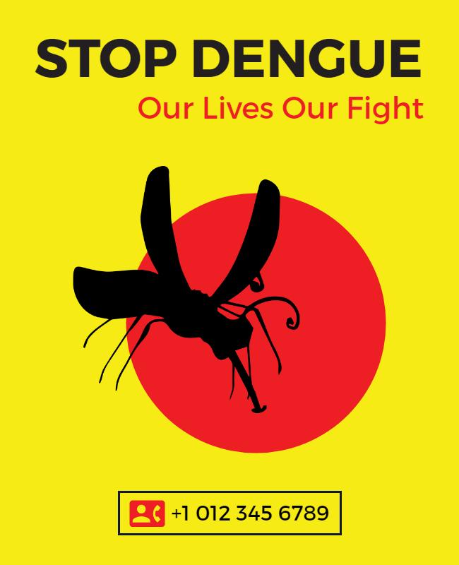 Stop Dengue Awareness Campaign Flyer Template