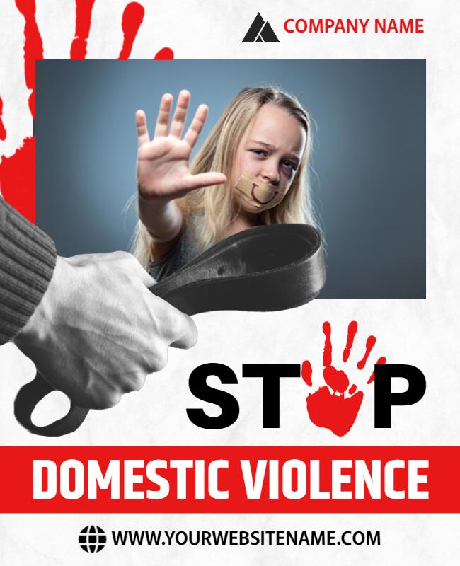 Stop Domestic Violence Awareness Campaign Flyer Template