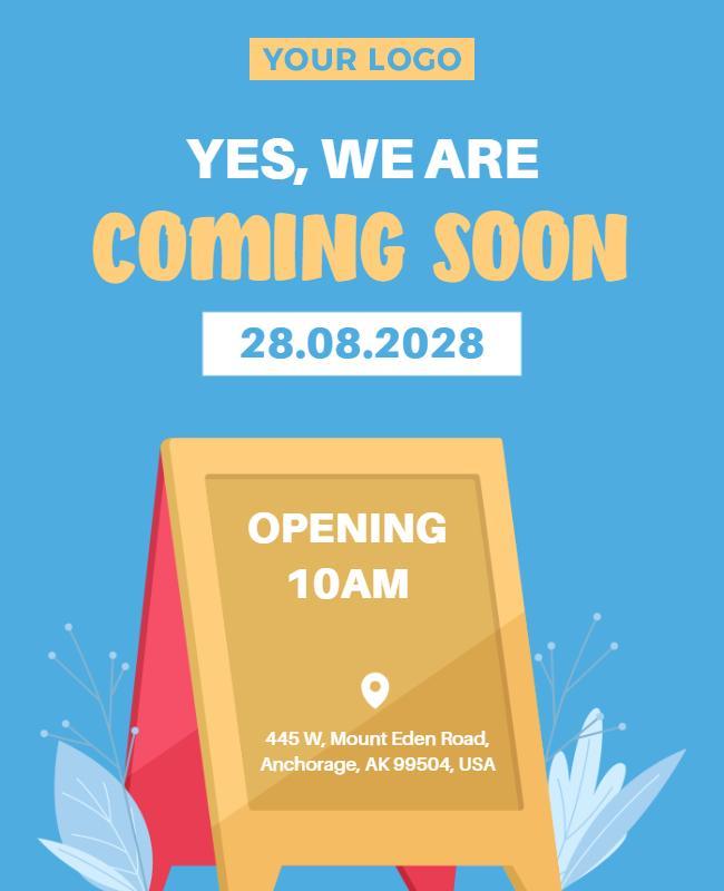 Store Grand Opening Announcement Flyer Template