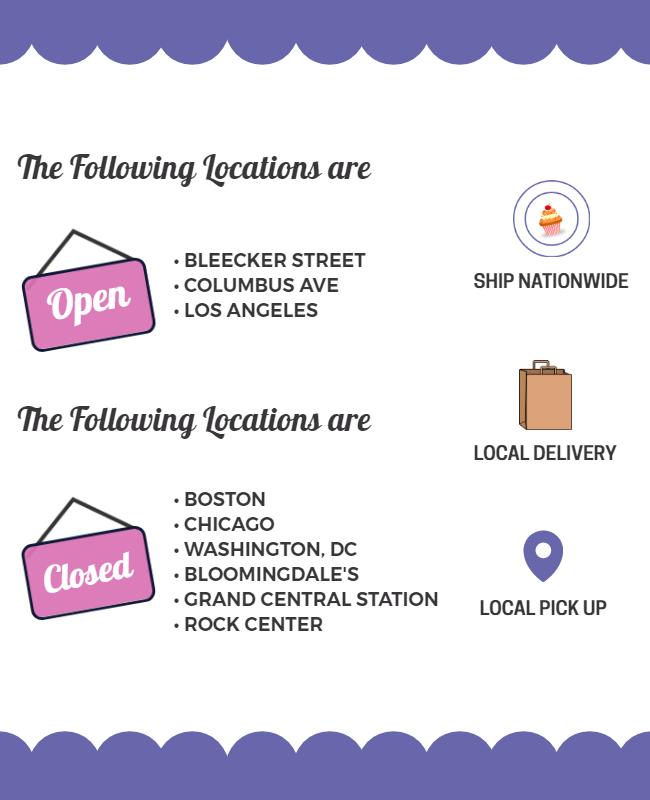 Store Locations and Delivery Options Flyer Template