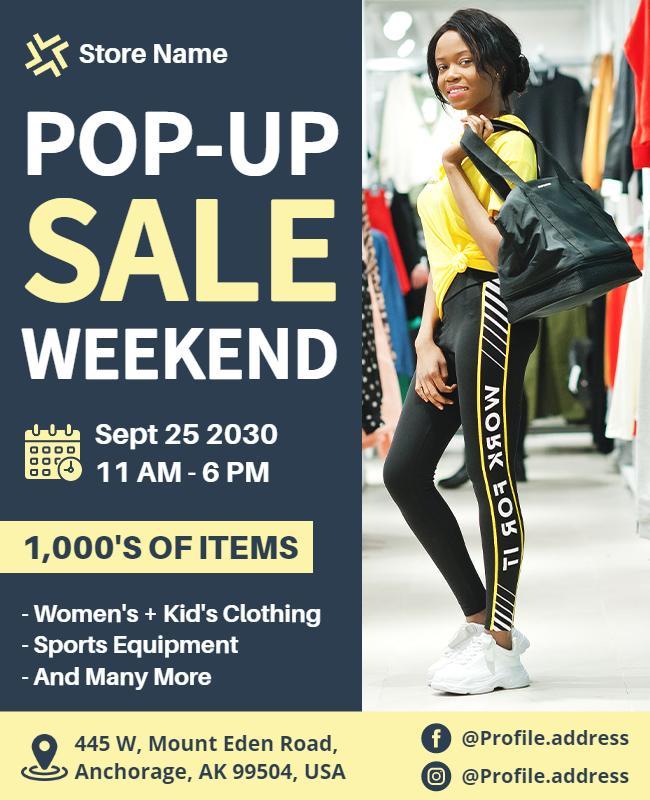 Store Pop Up Sale Weekend Flyer Template