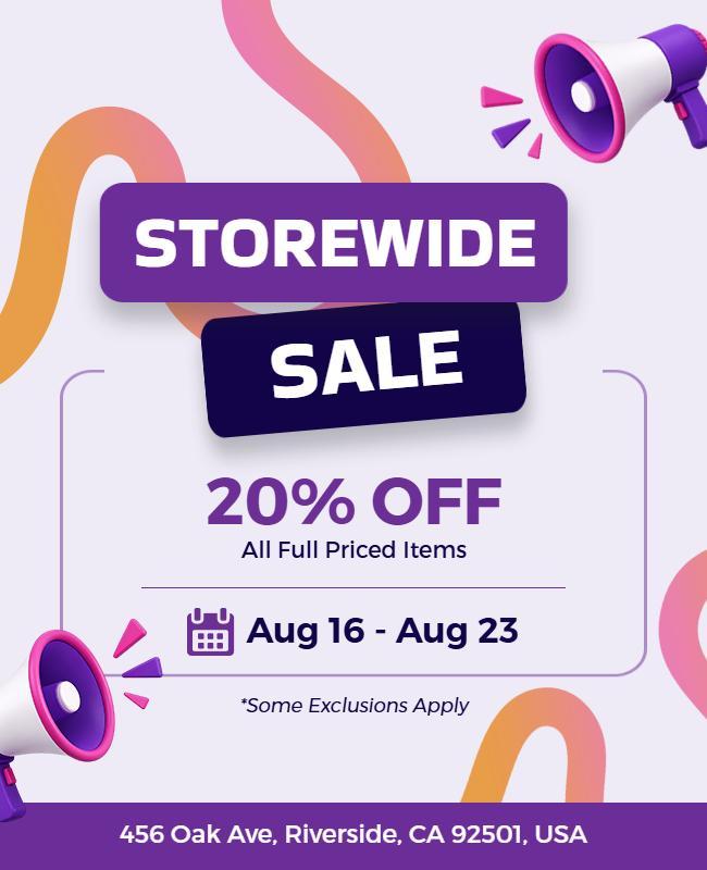 Storewide Sale Promotion Flyer Template