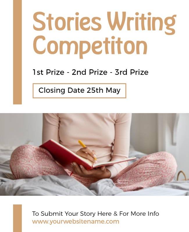 Stories Writing Competition Contest Flyer Template