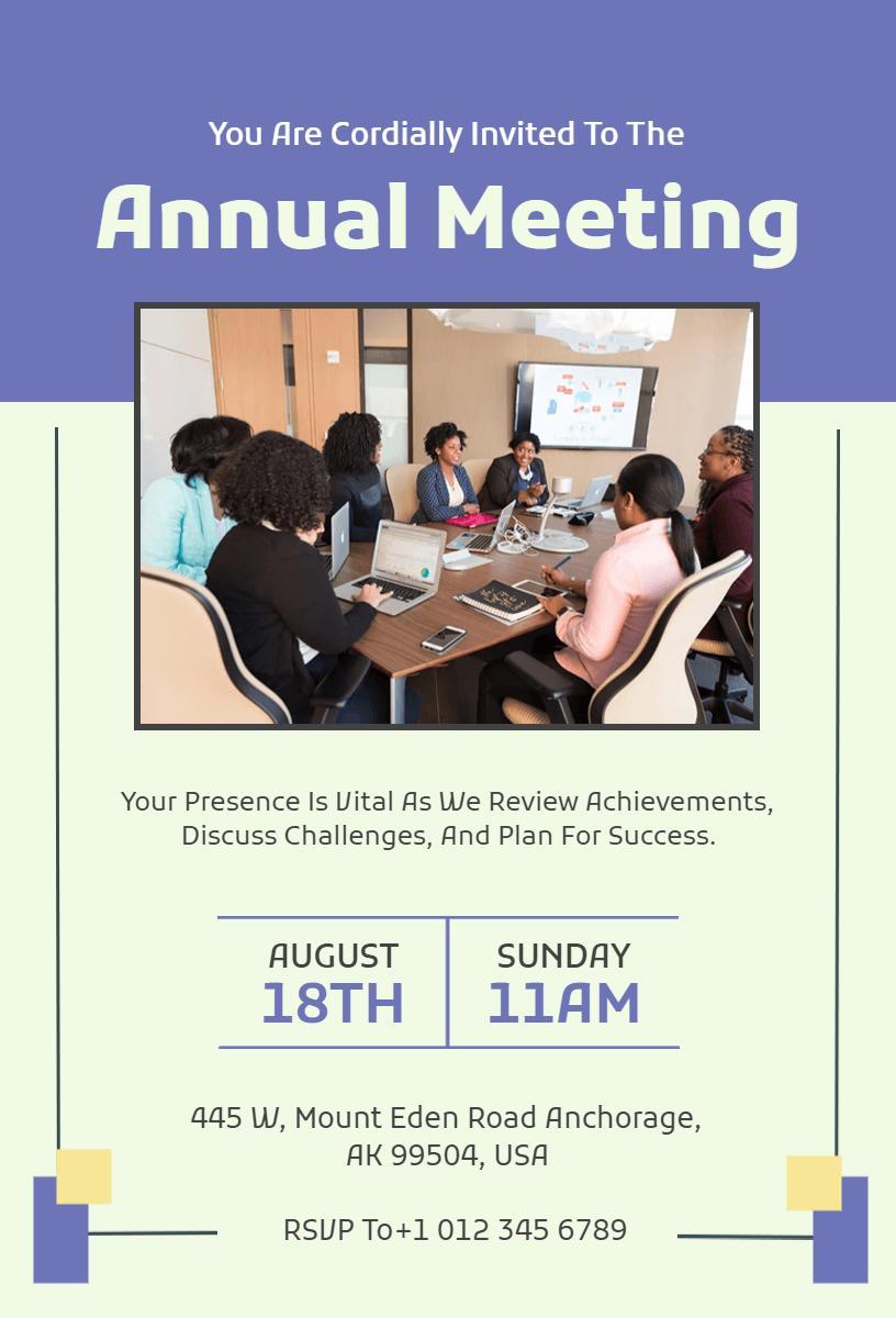 Strategic Annual Business Meeting Collaboration Invitation Template