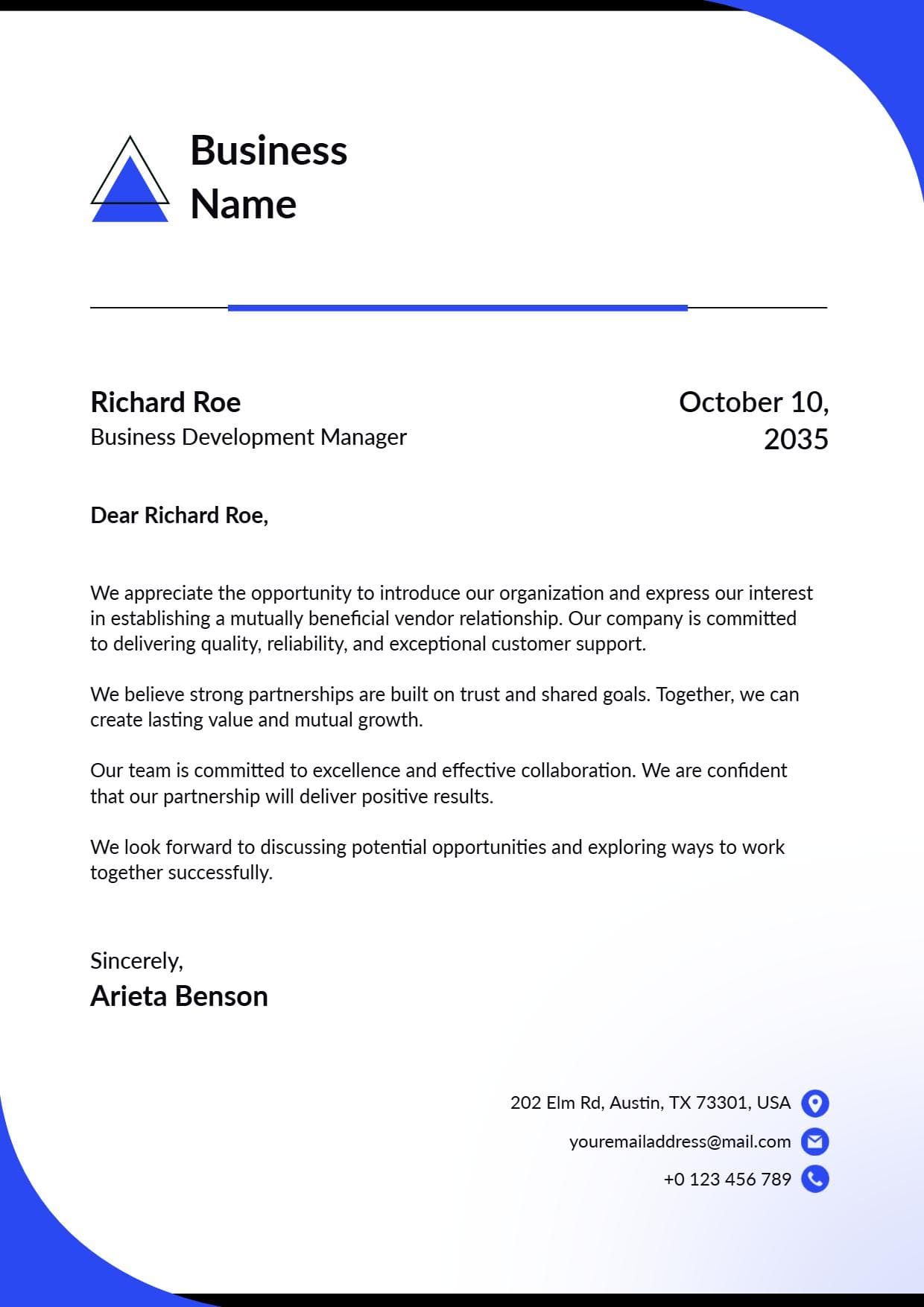 Strategic Business Communication Letterhead Template