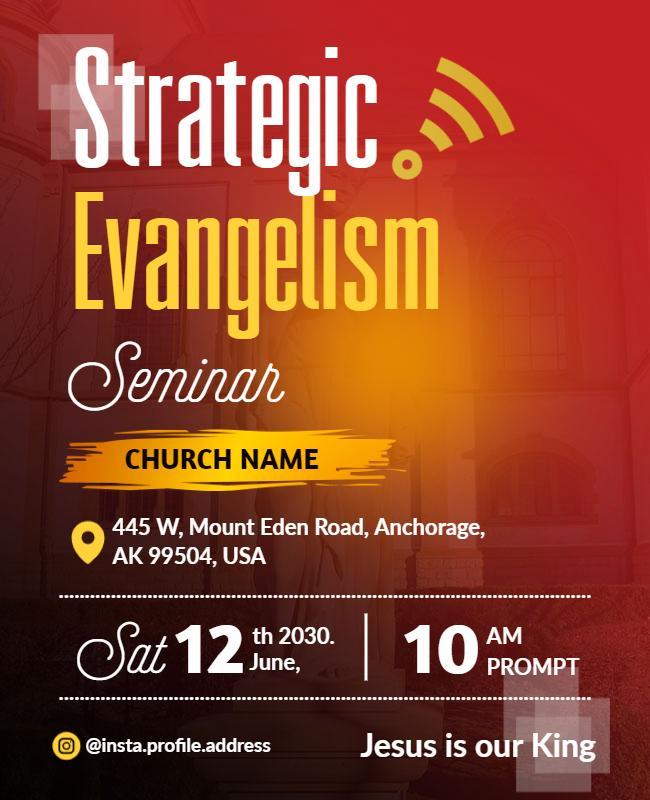 Strategic Evangelism Seminar Church Event Flyer Template