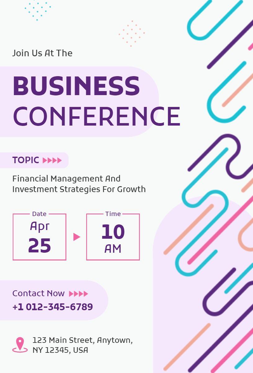 Strategic Financial Management Business Conference Invitation Template