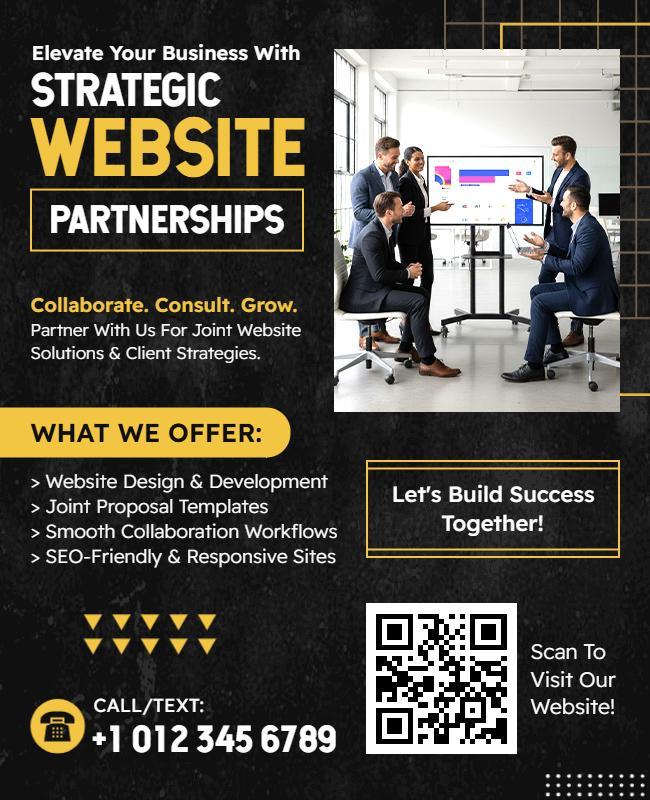 Strategic Website Partnerships Business Flyer Template