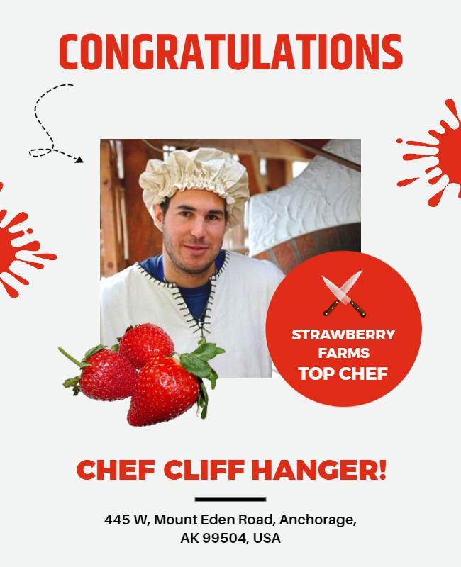 Strawberry Farms Top Chef Award Flyer Template