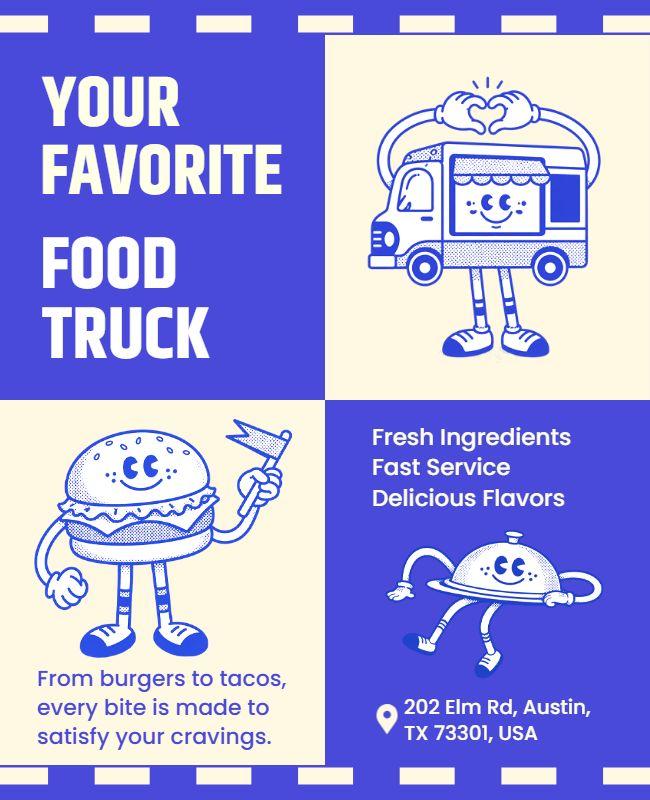Street Food Truck Event Poster Template