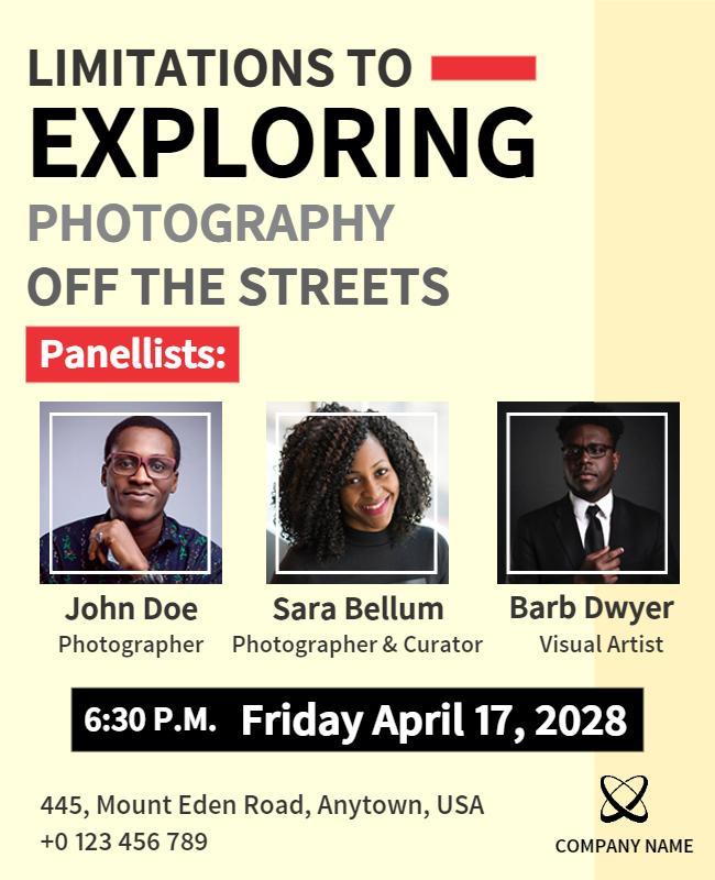 Street Photography Panel Discussion Flyer Template