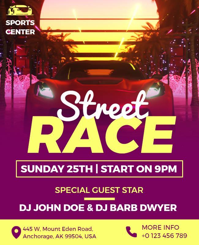 Street Race Event Flyer Template