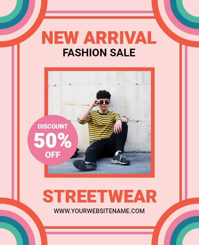 Streetwear Fashion Sale Discount Flyer Template