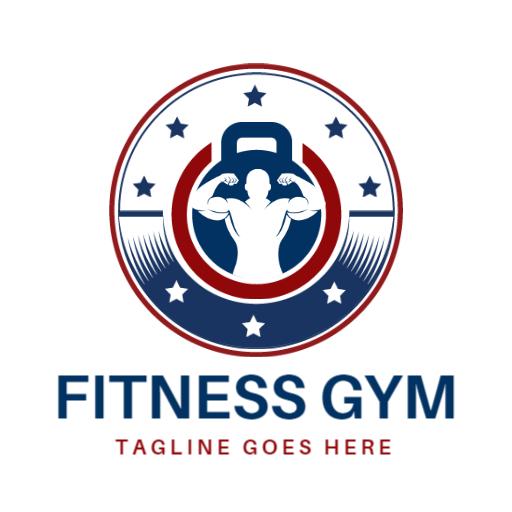 Strength and Dedication through Fitness Gym Logo Template