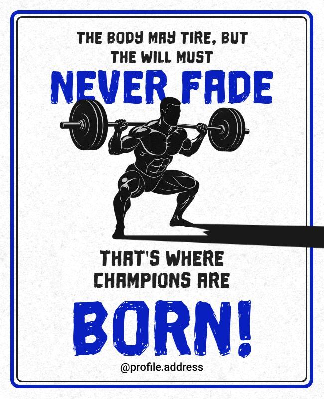 Strength Training Gym Promotion Poster Template
