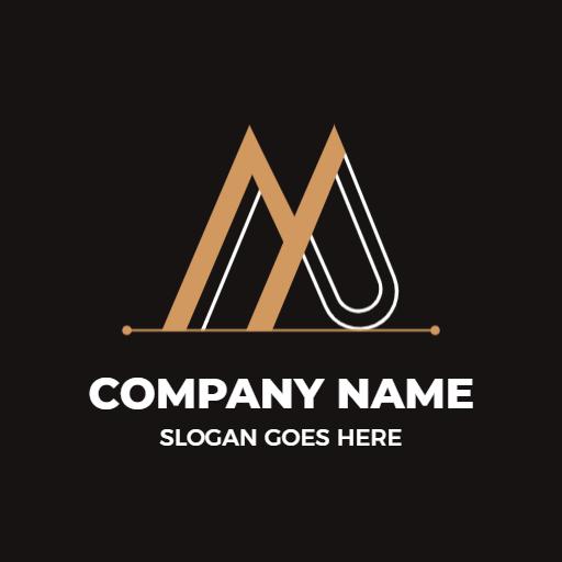 Striking Geometric M Letter Design Showcasing Modern Branding Logo Template