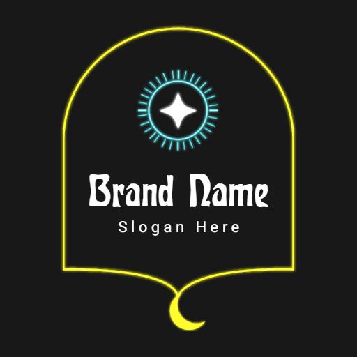 Striking Neon Design Highlighting Your Brand Identity Logo Template