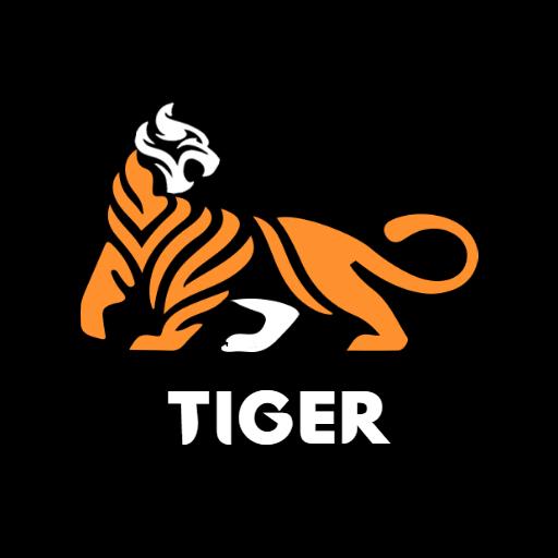 Striking Orange Tiger Design with Bold Features Logo Template