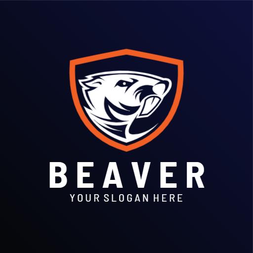 Strong Beaver Emblem Design Showcasing Team Spirit Logo Template