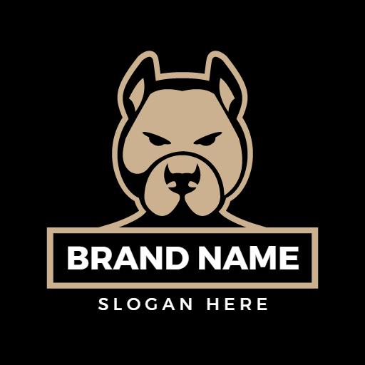 Strong Black and Tan Pitbull Design Representing Loyalty Logo Template