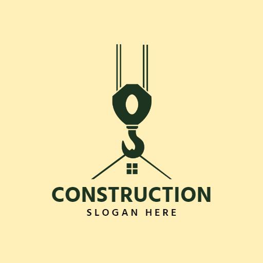 Strong Crane Design Representing Reliable Construction Logo Template