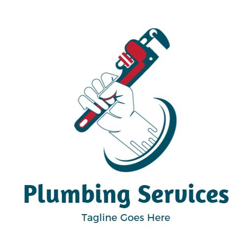 Strong Grip on Wrench Symbolizes Reliable Plumbing Services Logo Template