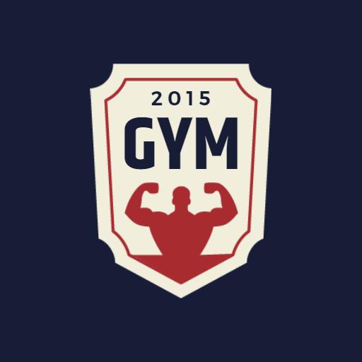 Strongman Graphic Illustrating Fitness Achievement Badge Template