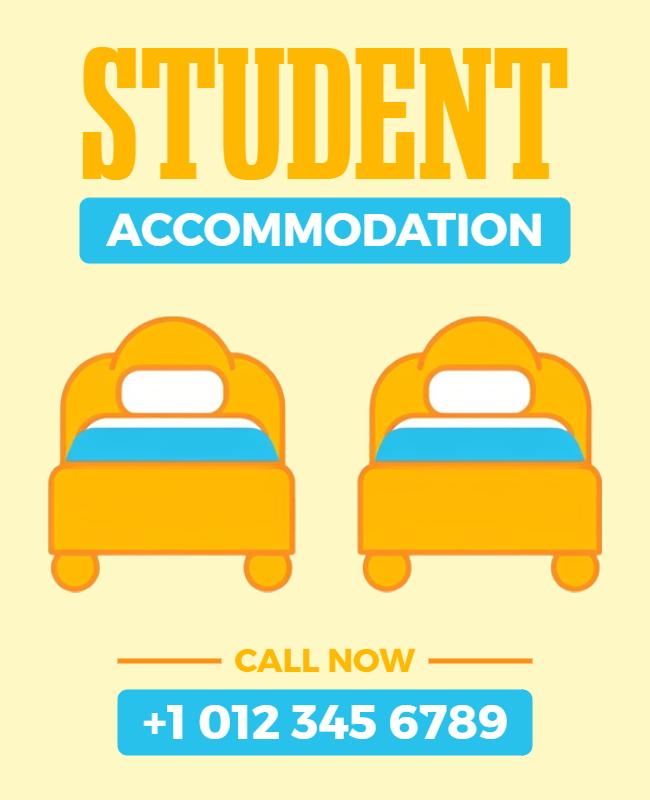 Student Accommodation Offer Flyer Template