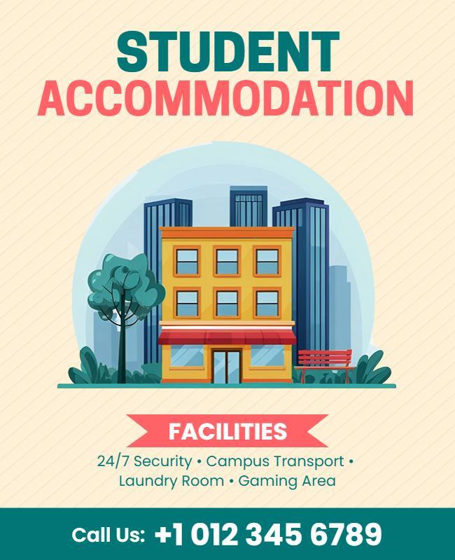 Student Accommodation Services Flyer Template
