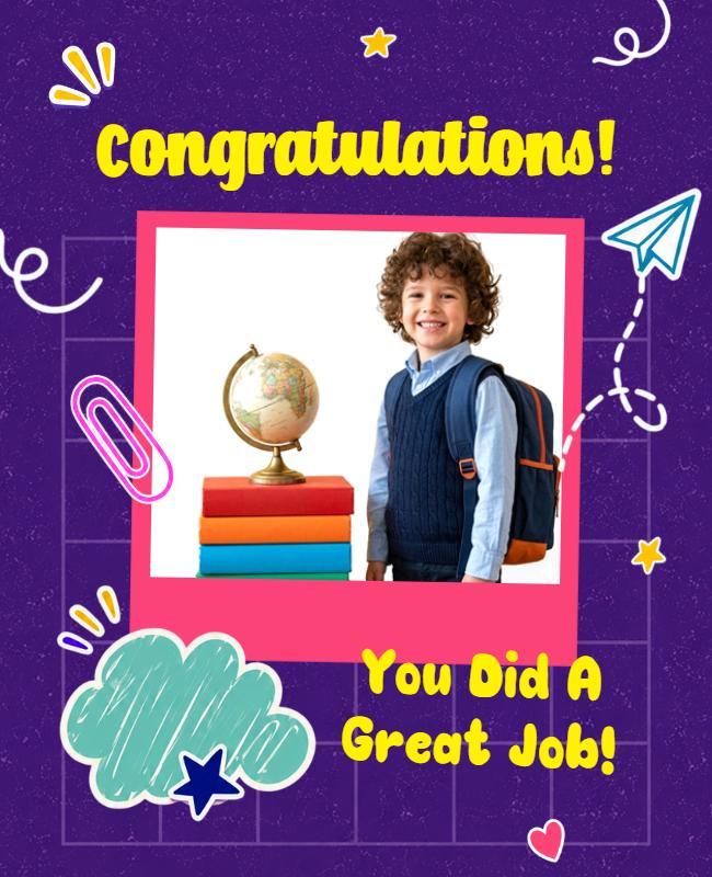 Student Achievement Congratulations Poster Template