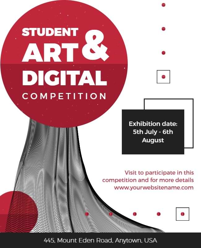 Student Art and Digital Competition Flyer Template