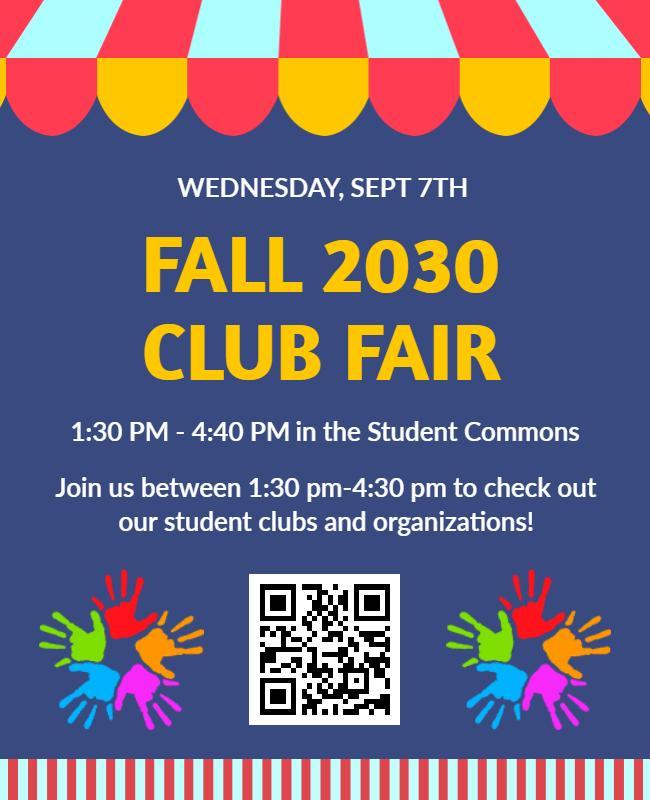 Student Clubs and Organizations Fair Flyer Template