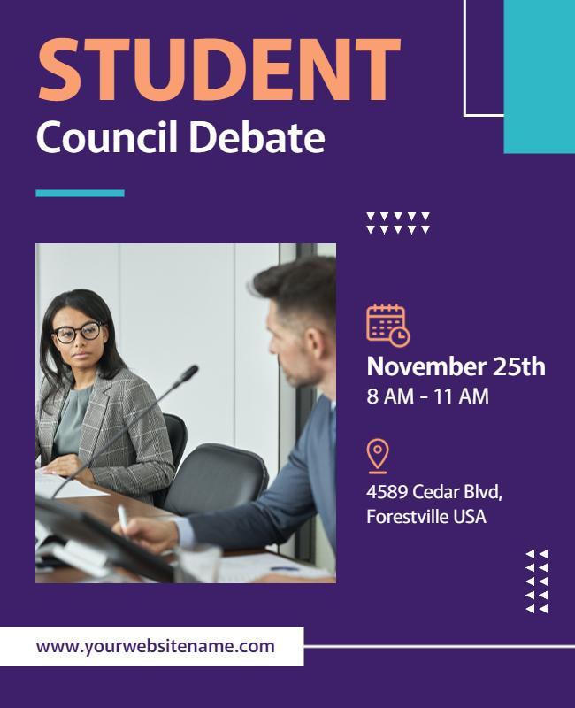 Student Council Debate Event Flyer Template