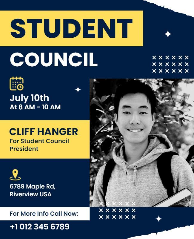 Student Council Election Event Flyer Template