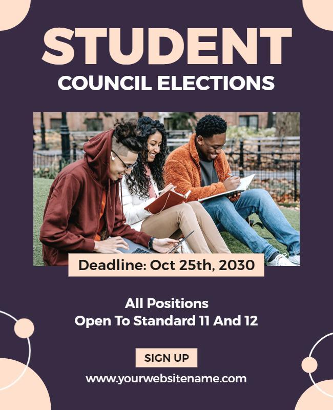 Student Council Elections Announcement Flyer Template