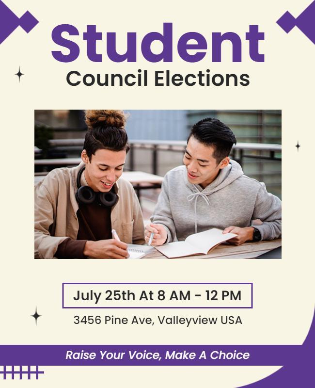 Student Council Elections Event Flyer Template