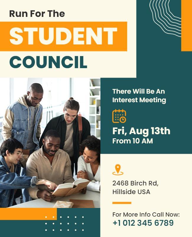 Student Council Interest Meeting Flyer Template