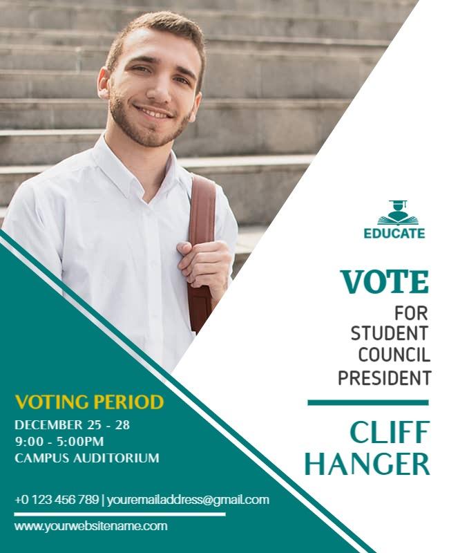 Student Council President Election Flyer Template