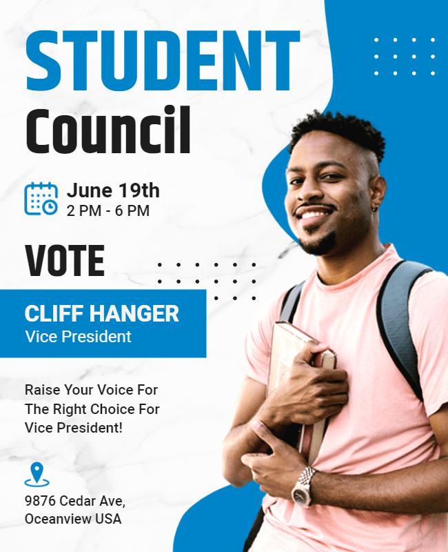 Student Council Vice President Election Flyer Template