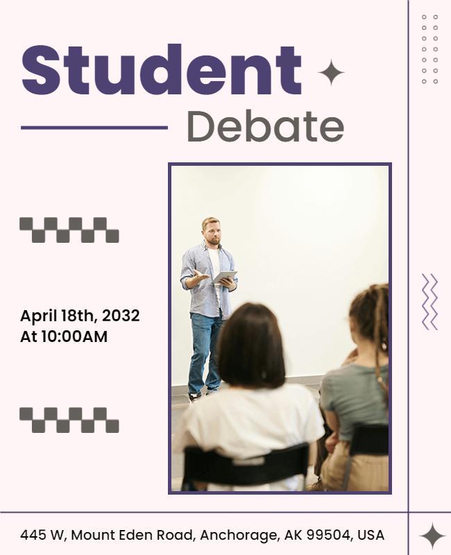 Student Debate Event Announcement Flyer Template