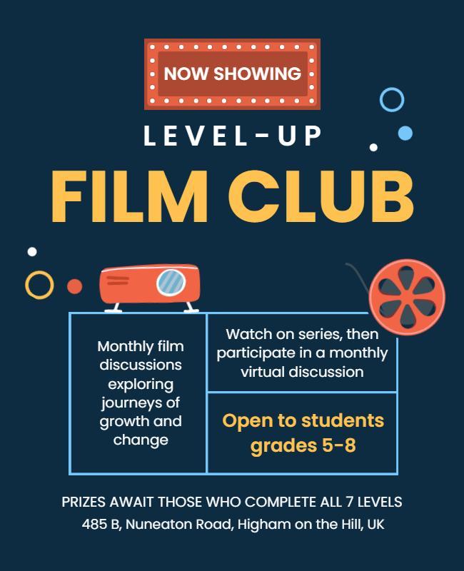 Student Film Discussion Club Event Flyer Template