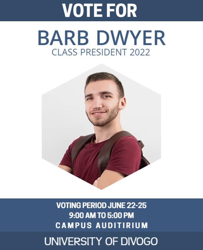 Student Government Election Campaign Flyer Template