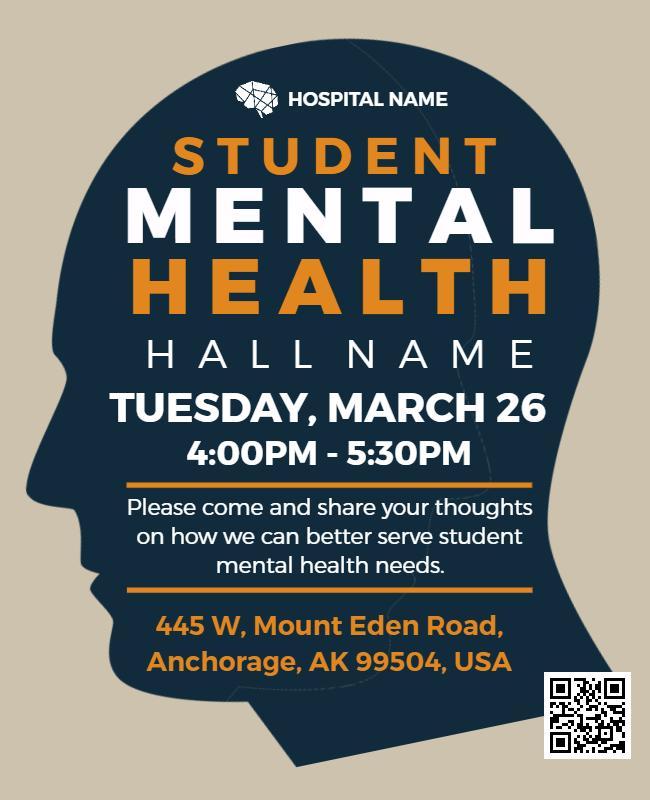 Student Mental Health Awareness Event Flyer Template