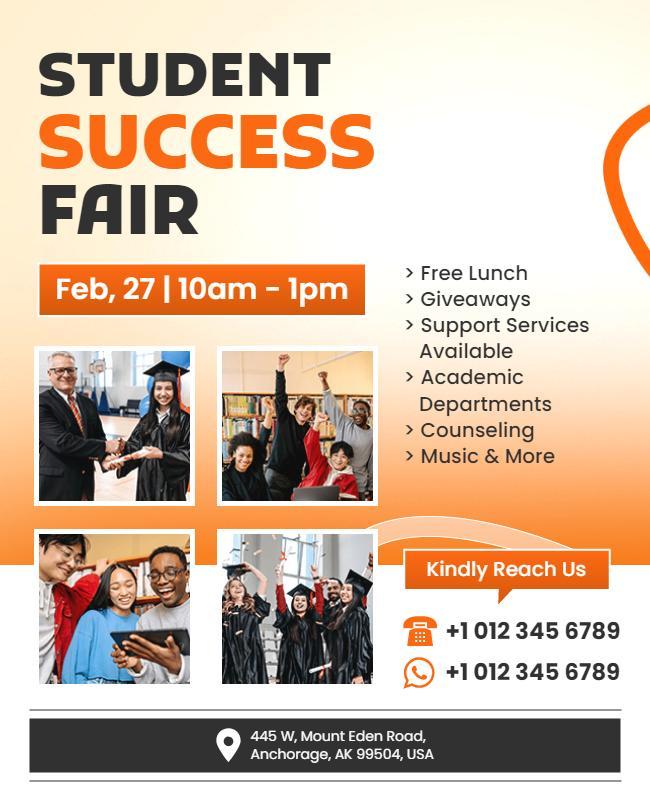 Student Success Fair Event Flyer Template